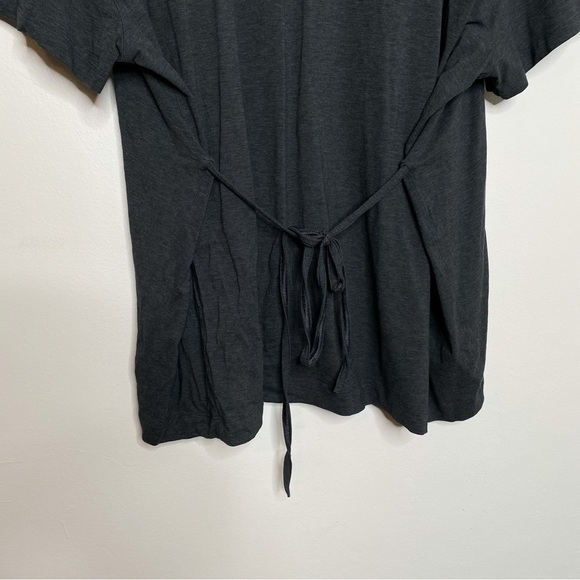 Lululemon Side Tie V-neck Shirt Top Gray Black Size 8 NWOT - Picture 7 of 10